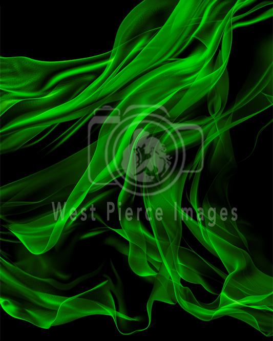 Green Unfurled Silk