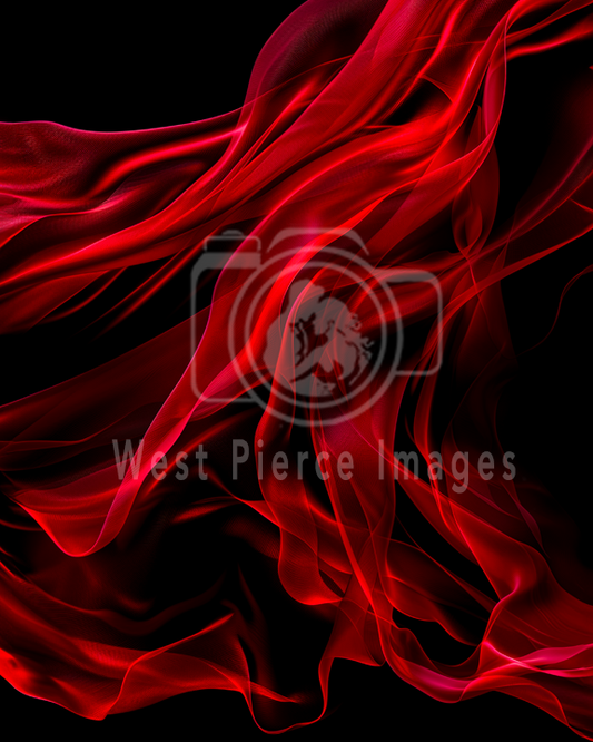 Red Unfurled Silk