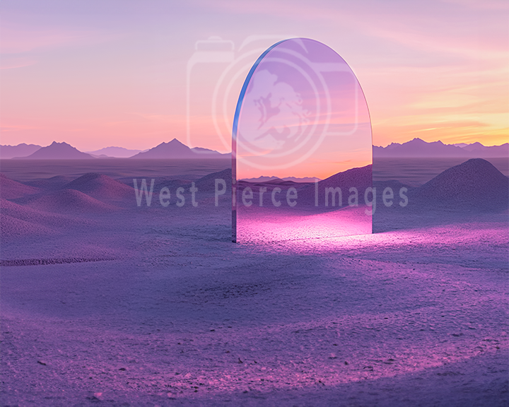 Pink Desert Mirror