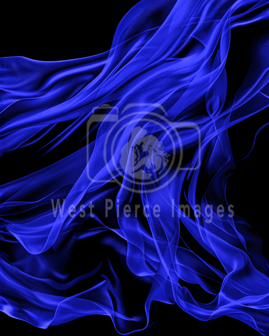 Blue Unfurled Silk